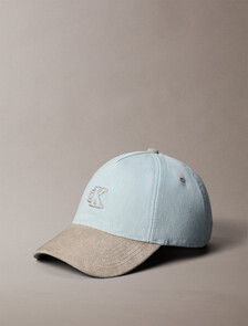 Buy 남녀공용 데님 & 코듀로이 모노그램 볼캡 in color LIGHT BLUE