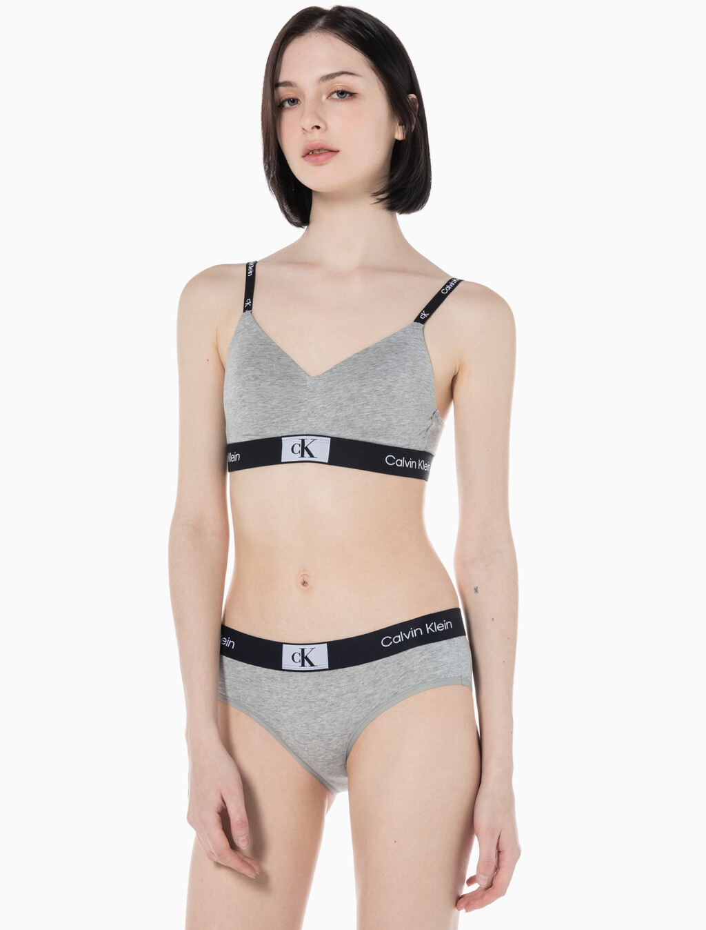 Buy 여성 1996 코튼 AF 라이틀리 라인드 브라렛 in color GREY HEATHER