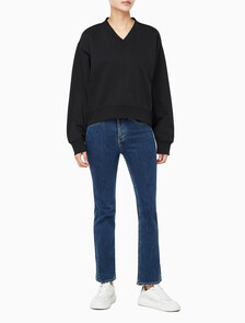 Buy 여성 프리미엄 테리 스웻셔츠 in color BLACK