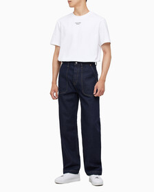 Buy 남성 스트레이트핏 린스 데님 in color CK RAW SELVEDGE