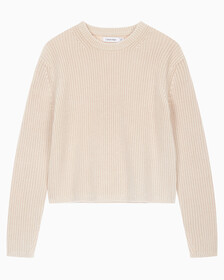 Buy 여성 롱슬리브 라운드넥 스웨터 in color Neutral Tan-231ABZ