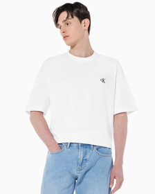 Buy 남성 릴렉스핏 아카이브 로고 크루넥 반팔 티셔츠 in color BRILLIANT WHITE