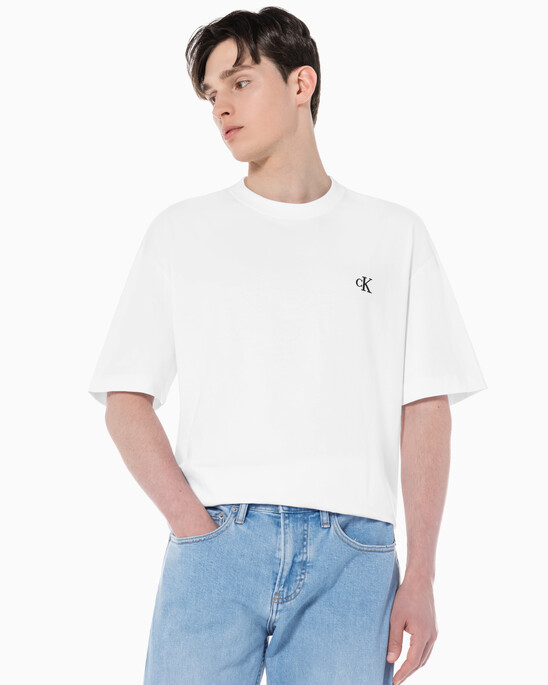 남성 릴렉스핏 아카이브 로고 크루넥 반팔 티셔츠