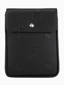 Buy 남성 CKJ 모노그램 소프트 레더 폰 크로스바디 in color BLACK AOP/BLACK