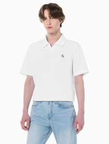 Buy 남성 릴렉스핏 피케 폴로 반팔 티셔츠 in color BRIGHT WHITE