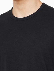 Buy 남성 코튼 스트레치 3PK 반팔 크루넥 in color BLACK/WHITE/GREY HEATHER