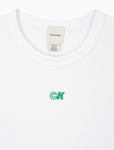 Buy 여성 모달 립 반팔 티셔츠 in color BRILLIANT WHITE