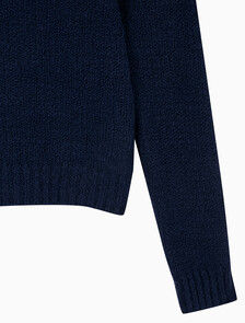 Buy 여성 L/S 부클레 폴로 in color DARK SAPPHIRE