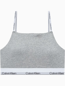 Buy 여성 아이콘 코튼 모달 백리스 브라렛 in color GREY HEATHER