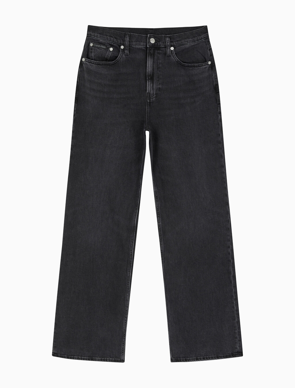 Buy 남성 뉴 와이드핏 블랙 데님 in color WASHED BLACK LOGO LACE