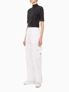 Buy 여성 소프트터치 화이트 카고 팬츠 in color BRIGHT WHITE