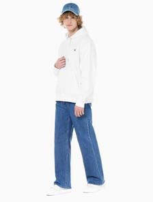 Buy 남성 90's 루즈핏 미드블루 데님 in color MID BLUE BACK EMBRO