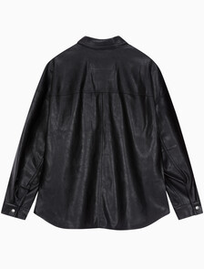 Buy 남성 릴렉스핏 매트 오버 셔츠 in color CK BLACK
