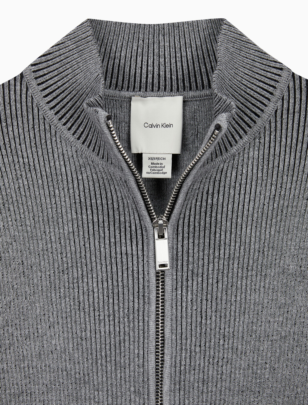 Buy 여성 L/S 풀 집업 스웨터 in color Grey