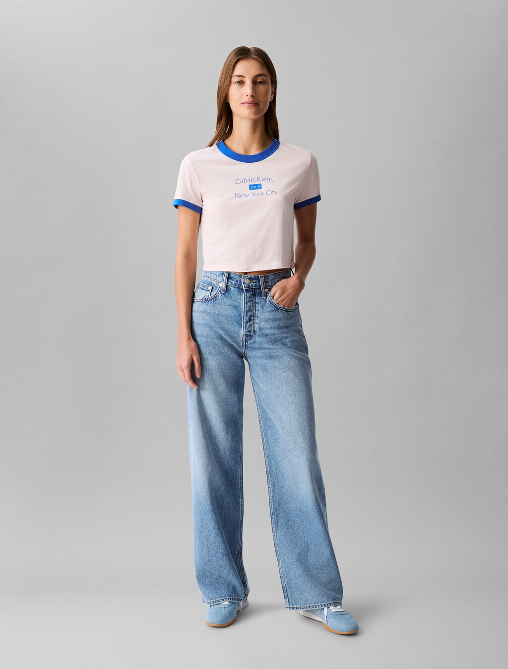 Buy 여성 와이드핏 라이트블루 텐셀 데님 in color BLUE LYLE