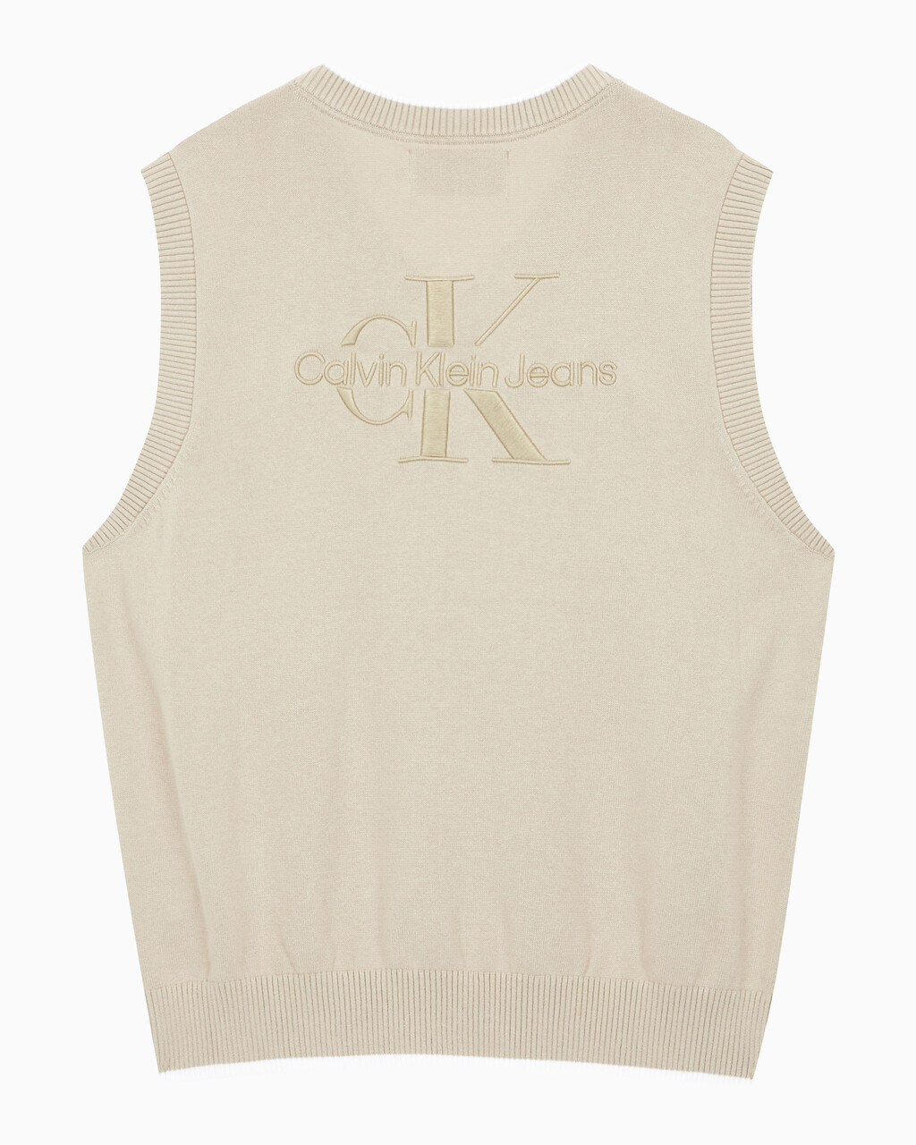 Buy 남성 엠보스드 스웨터 베스트 in color BEIGE