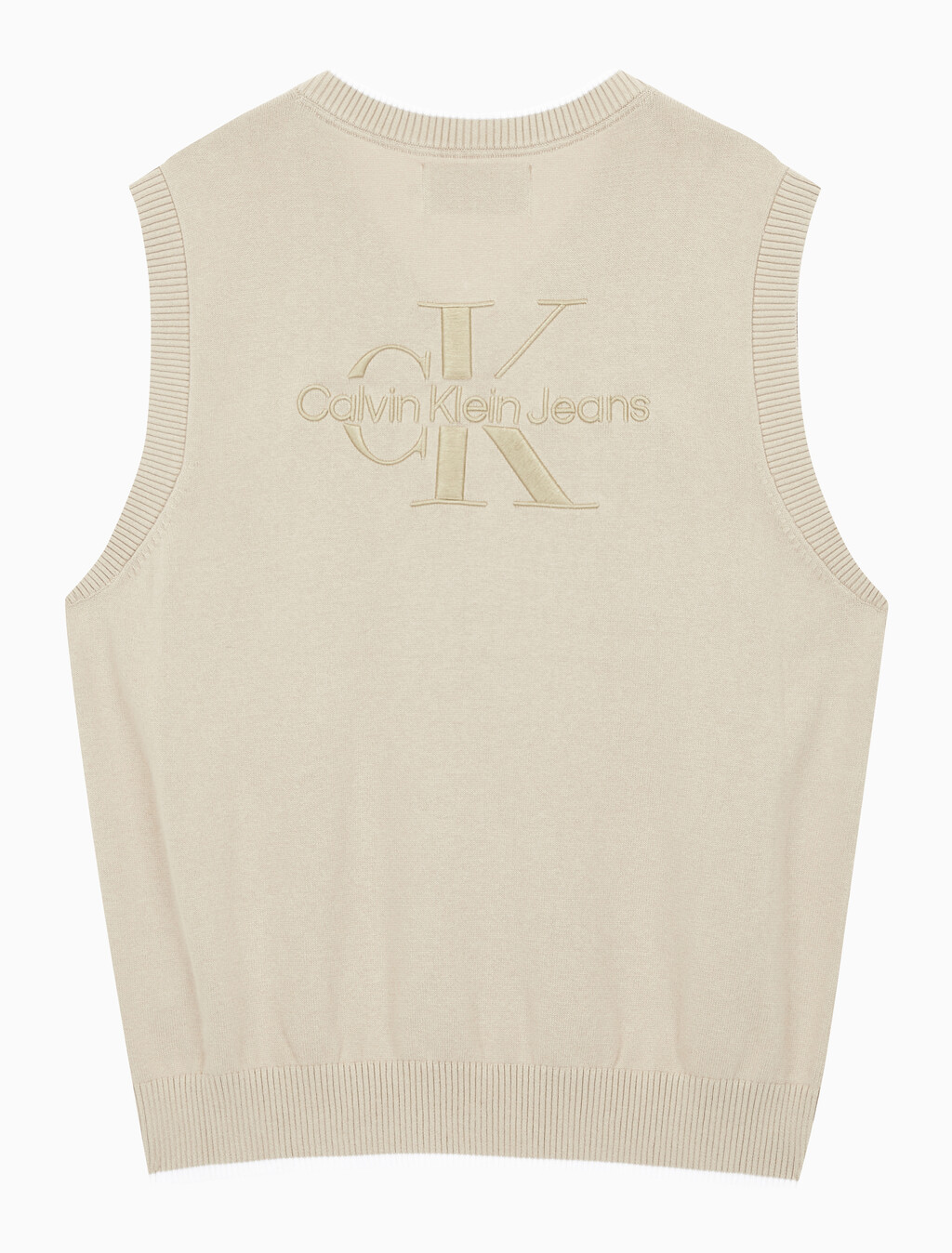 Buy 남성 엠보스드 스웨터 베스트 in color BEIGE