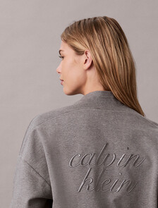 Buy 여성 프렌치 테리 그래픽 풀 집업 in color MEDIUM GREY HEATHER