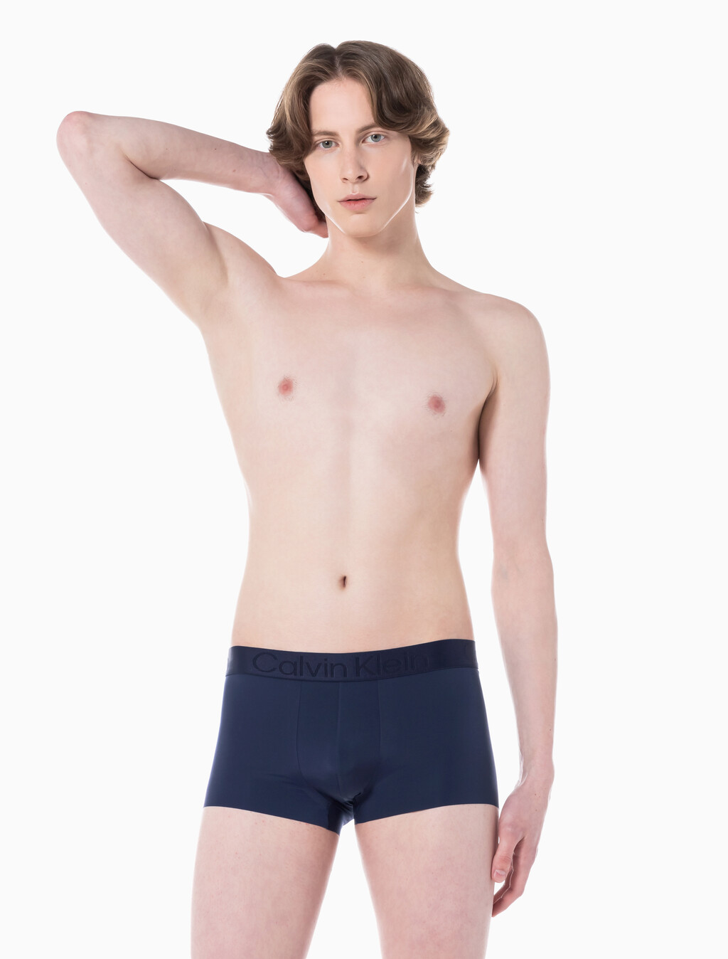 Buy 남성 CK 블랙 쿨링 로우라이즈 드로즈 in color BLUE SHADOW