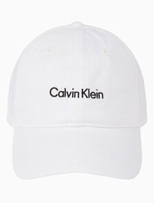 Buy 남녀공용 CKJ 타이틀케이스 로고 볼캡 in color BRIGHT WHITE