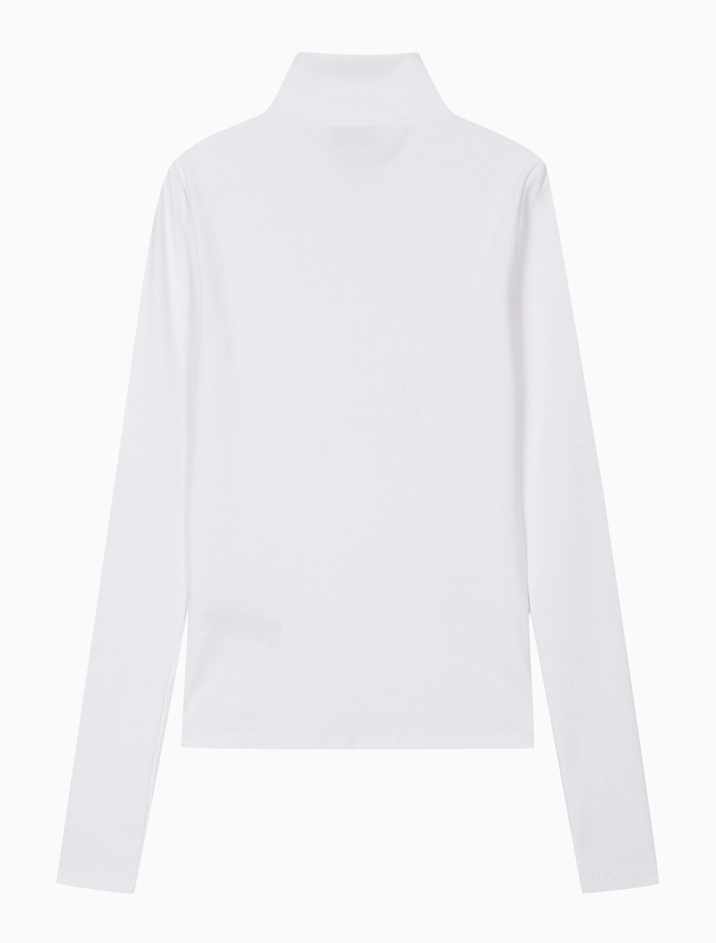 Buy 여성 L/S 우븐 라벨 터틀넥 티셔츠 in color BRILLIANT WHITE