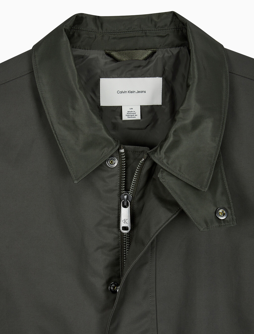 Buy 남성 콘트라스트 카라 카코트 in color CHARCOAL