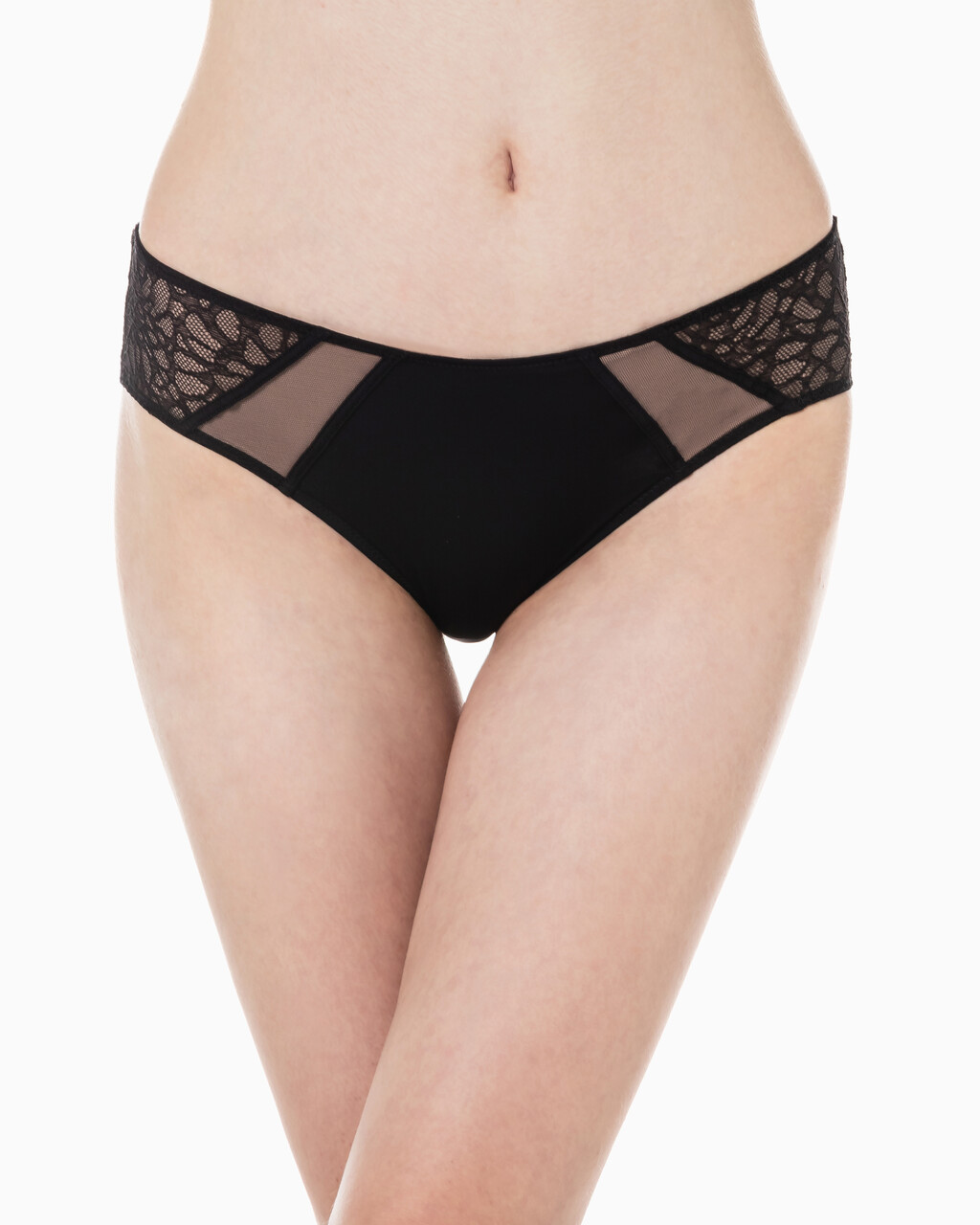 Buy 여성 CK 블랙 그래픽 레이스 AF 힙스터 팬티 in color BLACK