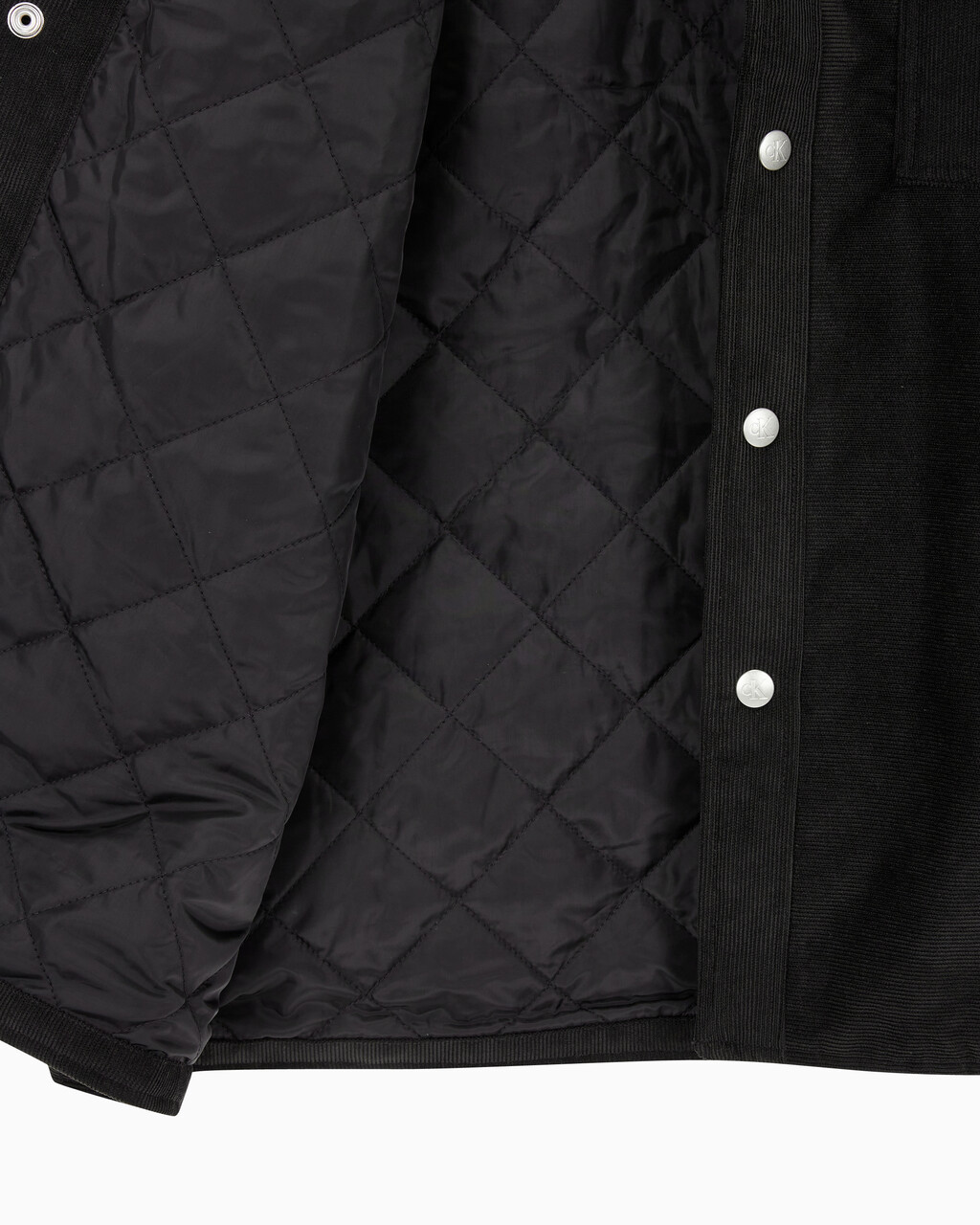 Buy 남성 코듀로이 셔츠 퀼티드 자켓 in color CK BLACK