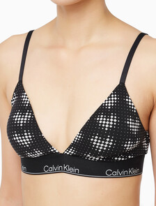 Buy 여성 아이콘 코튼 모달 트라이앵글 in color BLACK PRINT