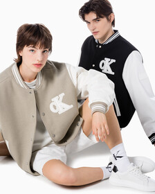 Buy 남성 바시티 봄버 자켓 in color BEIGE