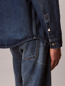 Buy 90s 호라이즌 오버 셔츠 in color Blue