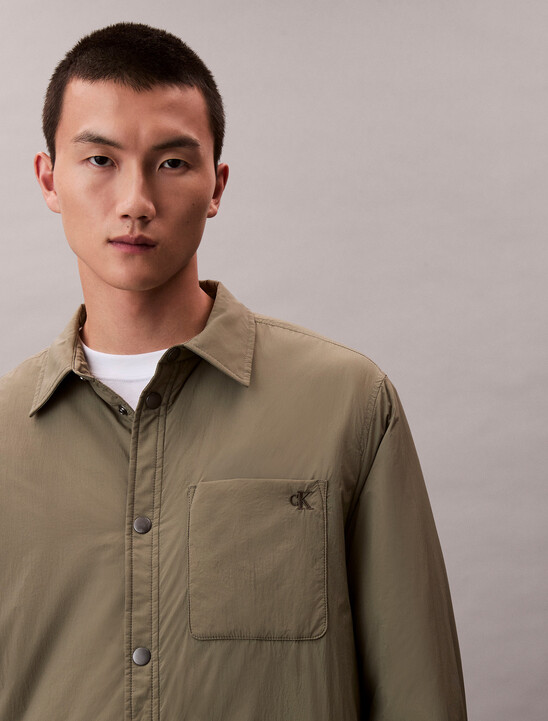 남성 패디드 셔츠 자켓