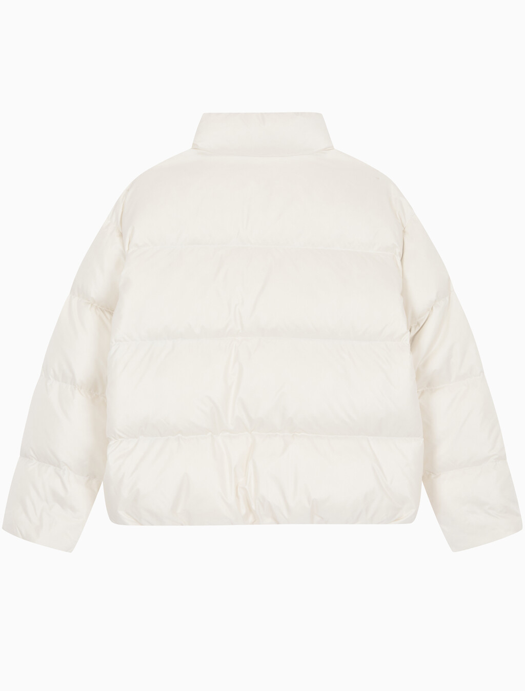 Buy 남녀공용 스탠드 카라 글로시 다운 푸퍼 자켓 in color WHITE