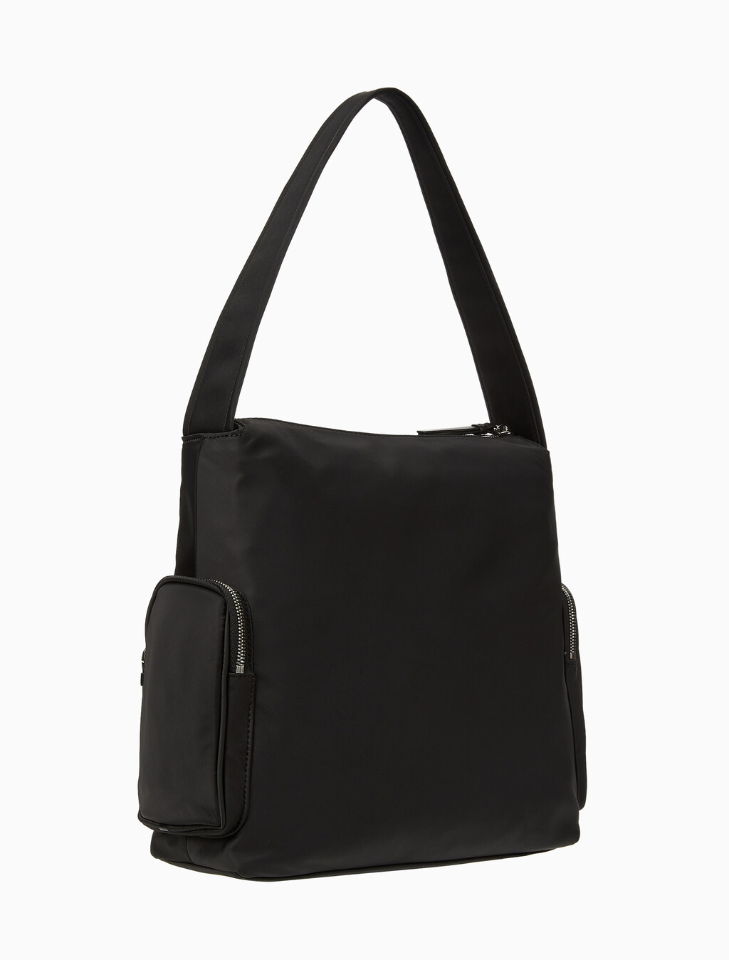 Buy 여성 포켓 나일론 사첼 in color BLACK