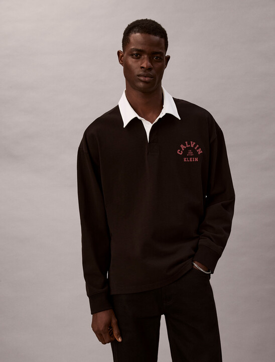 남성 컴팩트 럭비 폴로 티