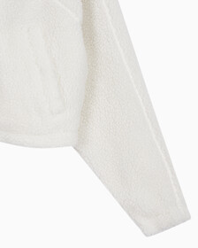 Buy 여성 크롭 쉐르파 자켓 in color WHITE