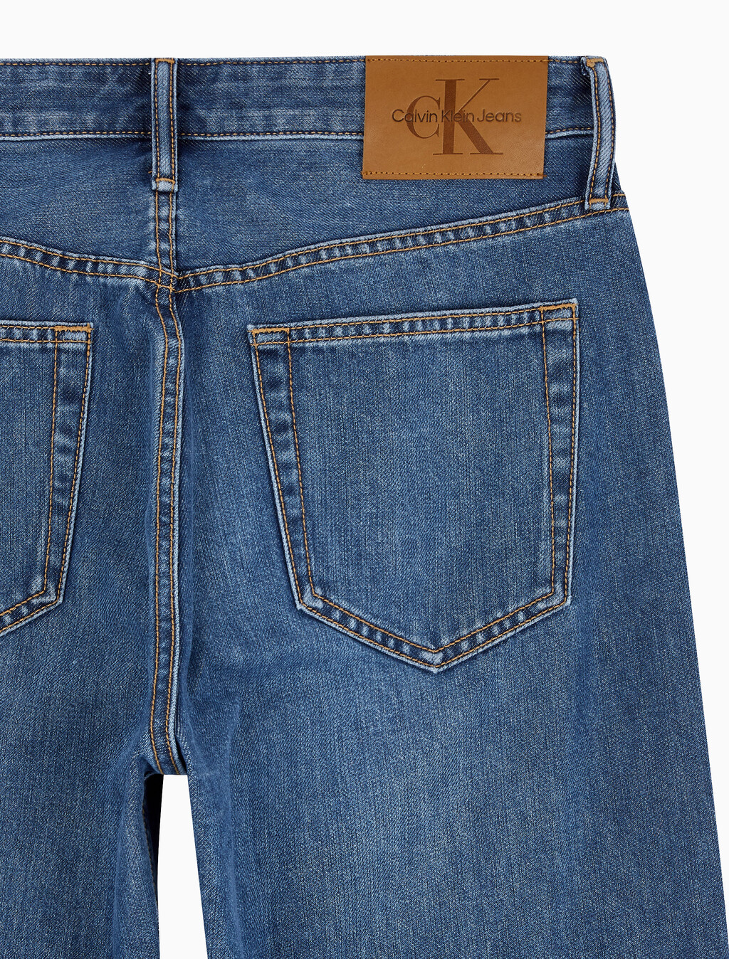 Buy 남성 90's 스트레이트핏 미드블루 37.5 기능성 데님 in color MID BLUE BACK EMBRO