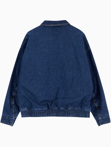Buy 남성 데님 봄버 자켓 in color BLUE BLACK HANGER LOOP