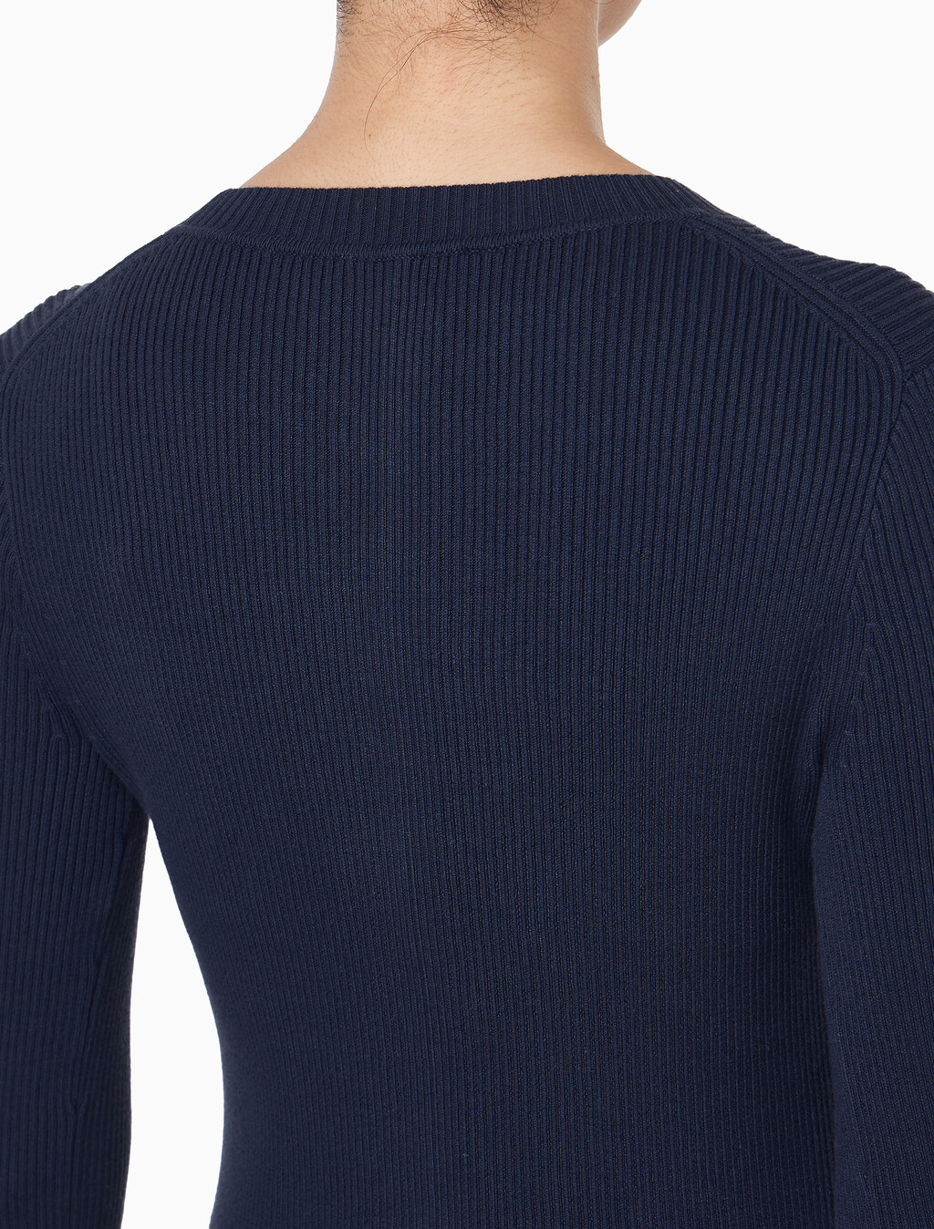 Buy 여성 L/S 핏 앤 플레어 미디 드레스 in color Navy