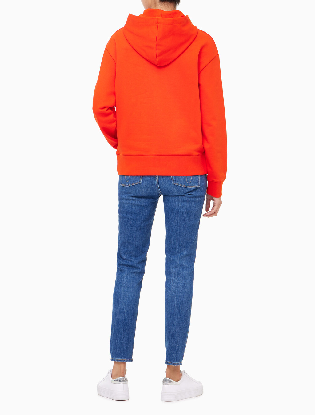 Buy 여성 릴렉스핏 스탠다드 로고 후디 in color BRONZED ORANGE