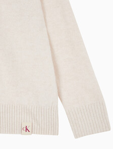 Buy 남성 릴렉스핏 알파카 울 니트 스웨터 in color LIGHT BEIGE