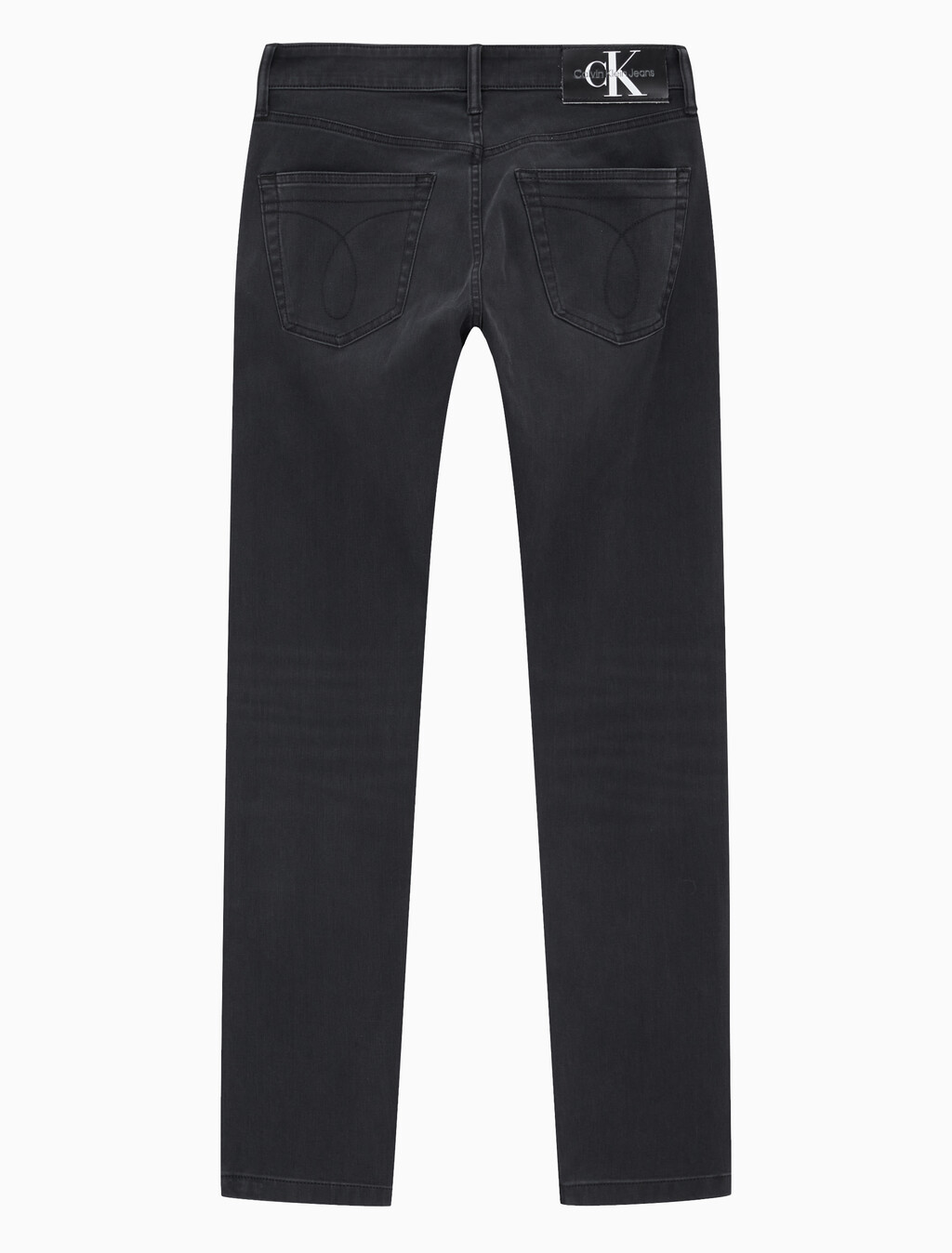 Buy 남성 모던 테이퍼핏 블랙 얼티밋 스트레치 데님 in color WASHED BLACK LOGO LACE