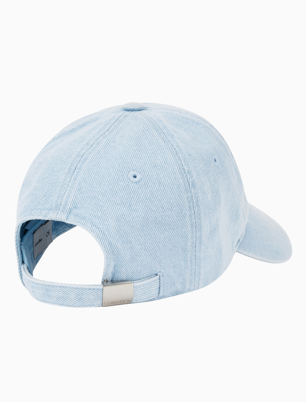 Buy 남녀공용 CKJ 모노그램 데님 베이스볼 캡 in color LIGHT BLUE