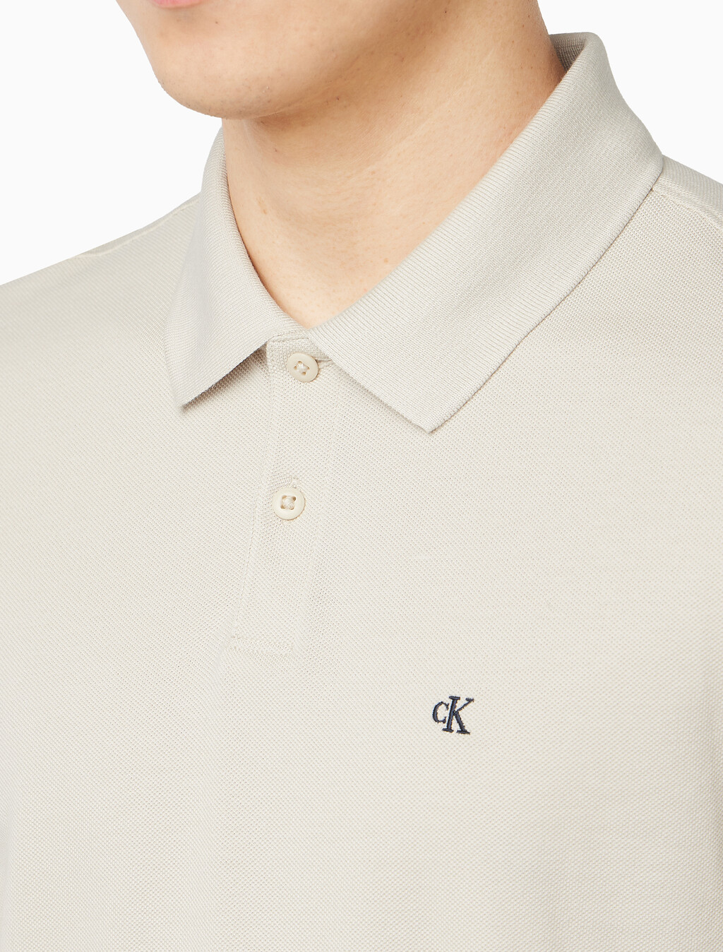 Buy 모노그램 피케 폴로 티 in color BEIGE
