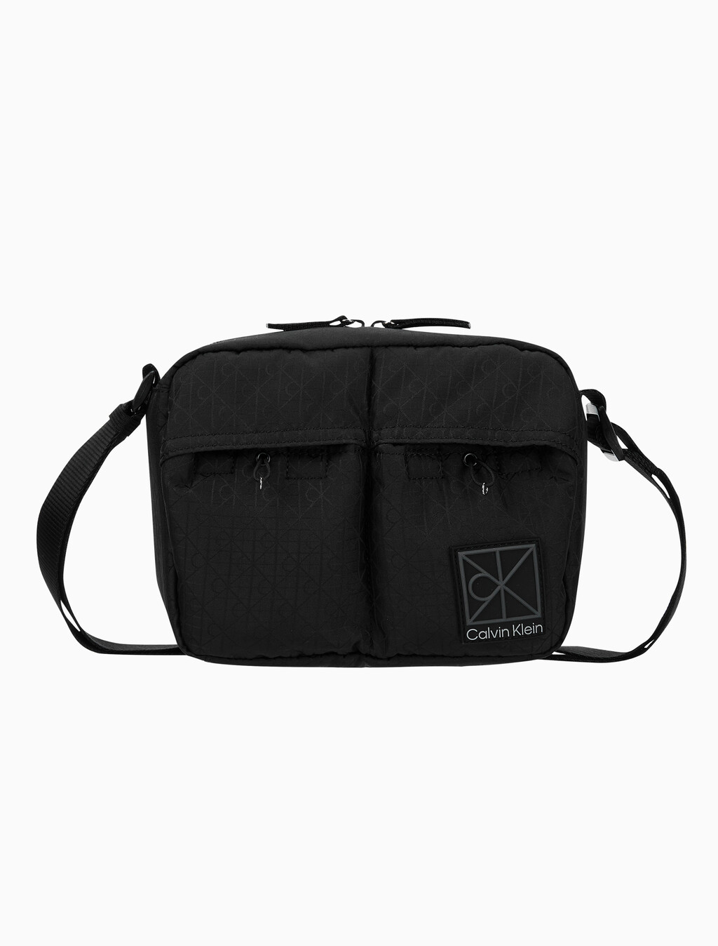 Buy 남성 유틸리티 엠블럼 카메라 백 in color BLACK