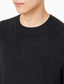 Buy 남성 AOP 니트 스웨터 in color CK BLACK