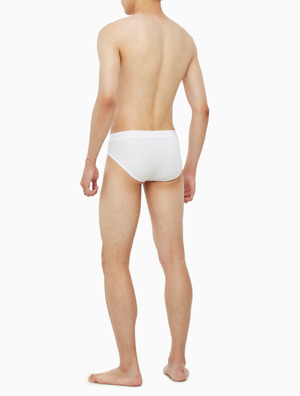 Buy 남성 CK 블랙 코튼 싱글 힙브리프 in color WHITE
