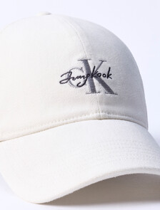 Buy Jung Kook for Calvin Klein  남녀공용 CK 모노그램 엠브로이더리 볼캡 in color TOFU