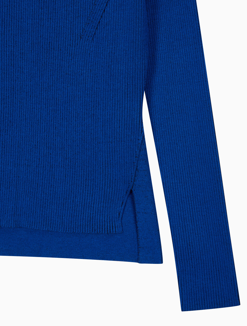 Buy 여성 L/S 모크넥 풀오버 스웨터 in color blue