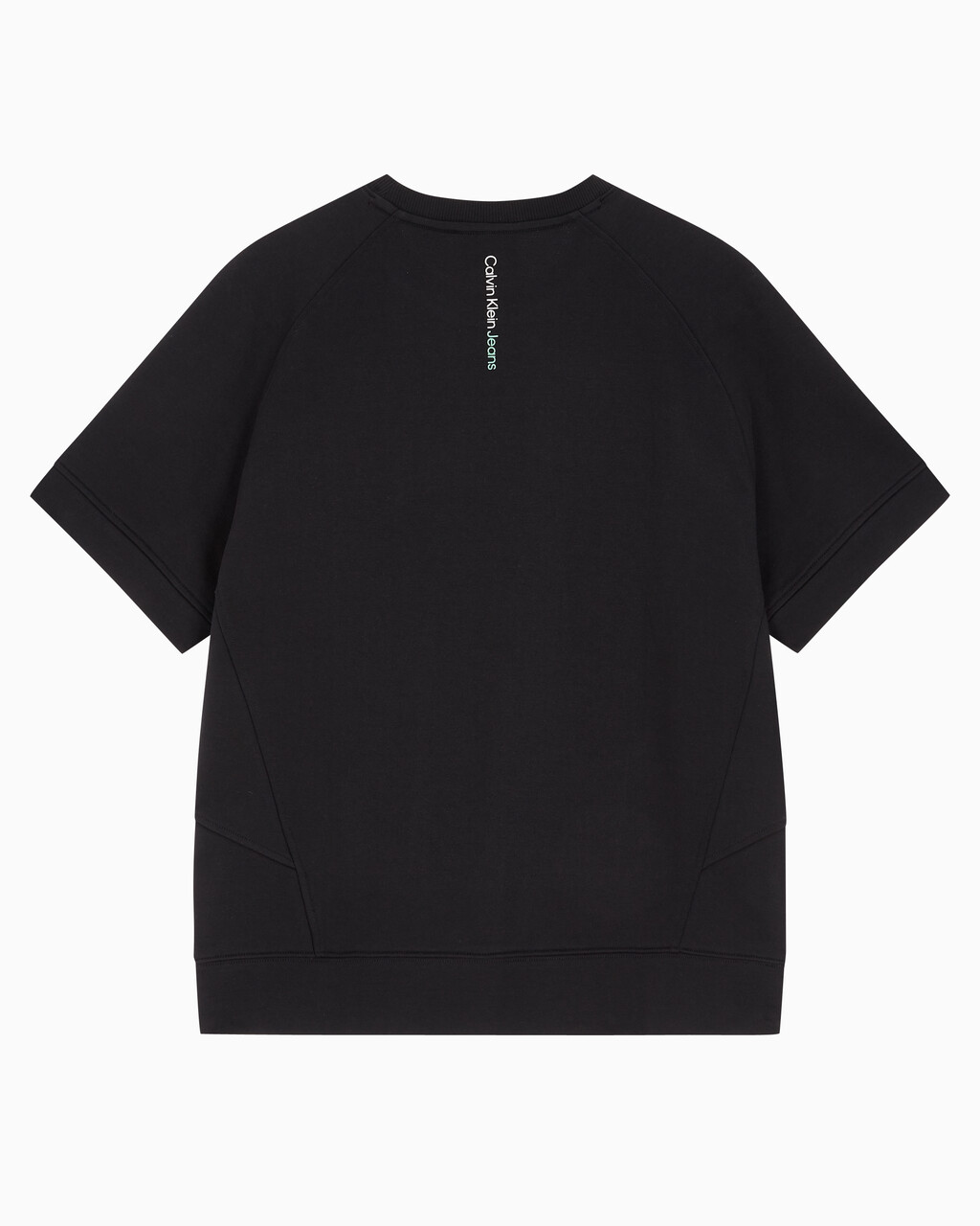 Buy 남성 레귤러핏 오프 플레이스드 모노그램 스웨트 반팔 티셔츠 in color CK BLACK